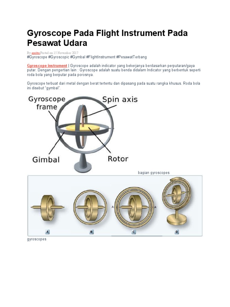 Gyroscope Pada Flight Instrument Pada Pesawat Udara | PDF