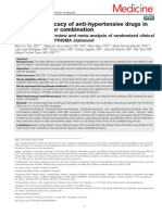 Treatment efficacy of anti-hypertensive drugs in