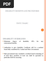 Disability Benefits and Procedures