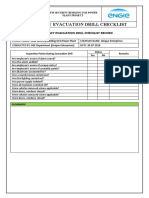 Checklist of Emergency Evacuation