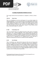 Learning Organization Feedback On Scores: 101-120 World Class