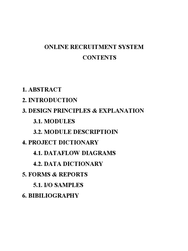 Project On Online Recruitment System | PDF | Recruitment 
