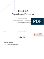 15EEE304 Signals and Systems: Lecture-22 & 23 Lti Systems - Convolution Integral