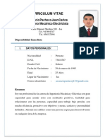 Curriculum Vitae - Juan Carlos Ascencio Pacheco