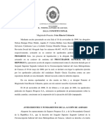 Decision Constitucional de Procedimiento Aplicable para Los Amparos Contra Sentencias