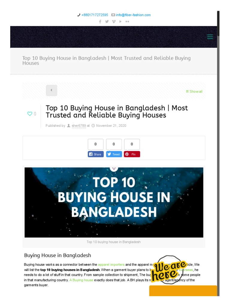 Top 10 Buying House in Bangladesh Fiber Fashion PDF