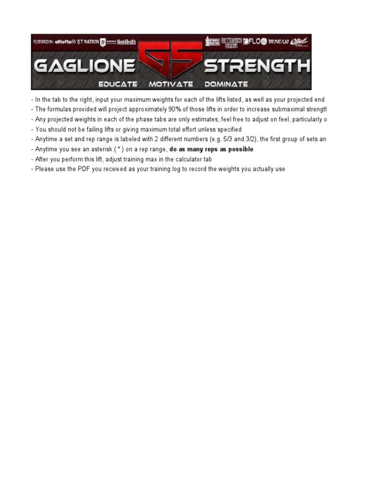 Strength Training Program Guide | PDF | Athletic Sports | Individual Sports