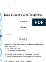 Data Structure and Algorithms: Stacks