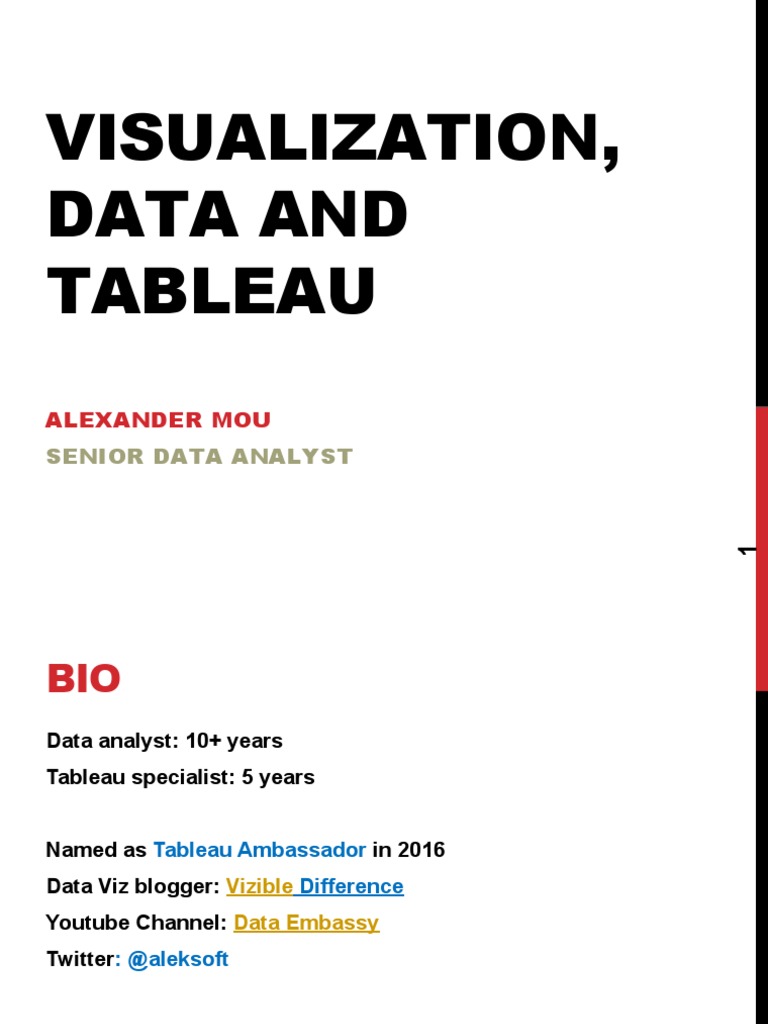 Tableau and Data Visualization | PDF | Information Technology | Computing