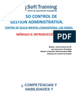 Modulo Introducción Control de procesos Administrativos Centro Salud Mental Los Andes