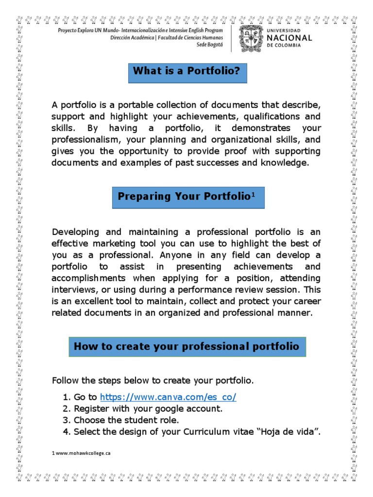 How to Create a Professional Portfolio | PDF