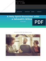 A Holy Spirit Encounter With A Jehovah's Witness: Search