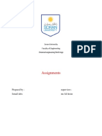 Chemical engineering third stage assignments