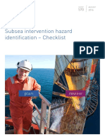 Subsea Intervention Hazard Identification - Checklist: Plan Review