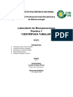Reporte Centrifuga Tubular PDF