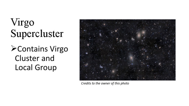 Virgo Supercluster: Contains Virgo Cluster and Local Group | PDF