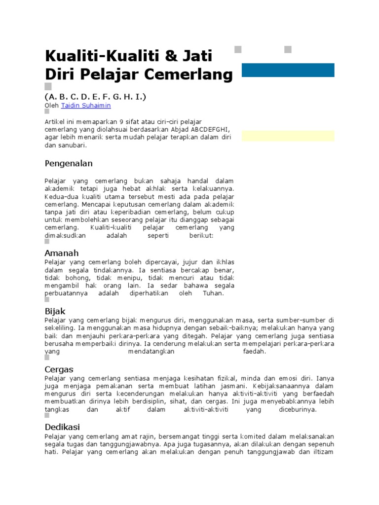 Kualiti Murid Pdf