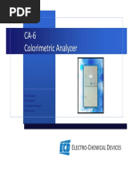 CA-6 Colorimetric Analyzer: Lectro-Hemical Evices