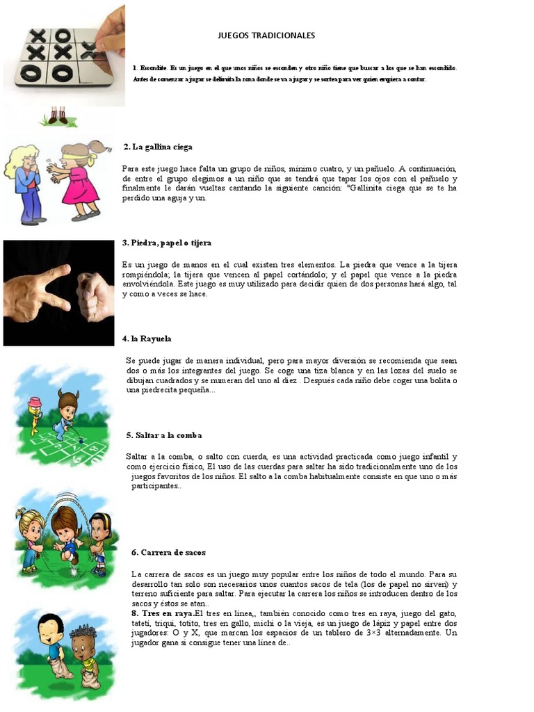 ¿Cuales son los 5 juegos tradicionales
