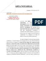 CARTA NOTARIAL Exigir Pago de Dinero Brigida Inofuente