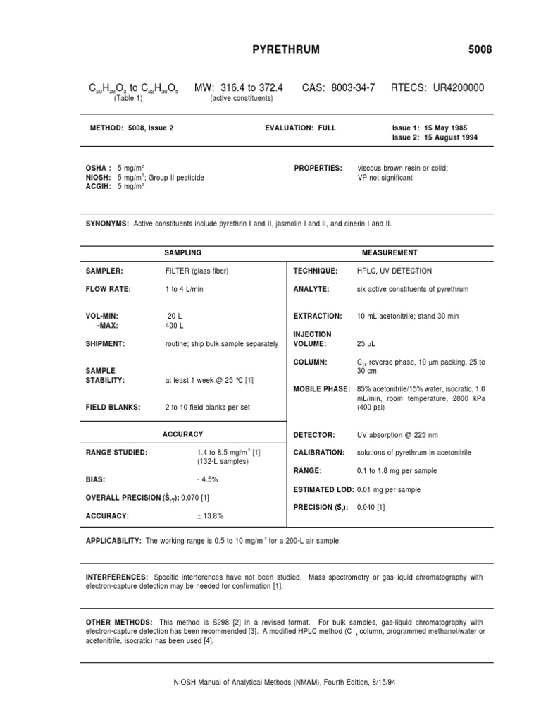 C H O Toc H O MW 316.4 To 372.4 Cas 8003347 Rtecs Ur4200000 PDF