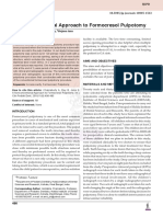 Nonconventional Formocresol Pulpotomy Saves Tooth Structure