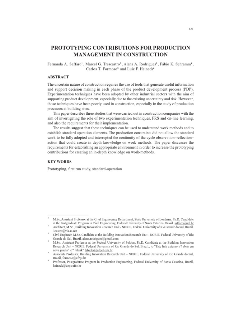 Prototyping Contributions For Production PDF | PDF | Prototype ...