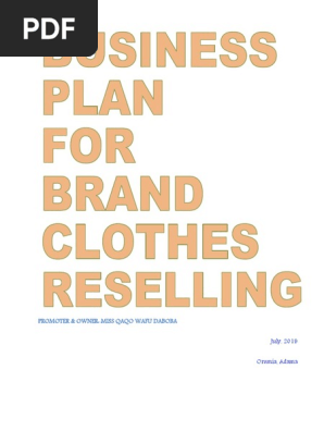 Clothing Retail Business Plan
