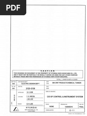 E-11 1a000e010 CD of Control & Instrument Sys | PDF