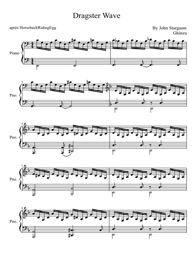 Ghinzu Dragster Wave Piano Sheet PDF PDF
