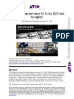 Network Requirements For Unity ISIS and Interplay V1.6