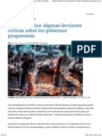 América Latina: Algunas Lecciones Críticas Sobre Los Gobiernos Progresistas