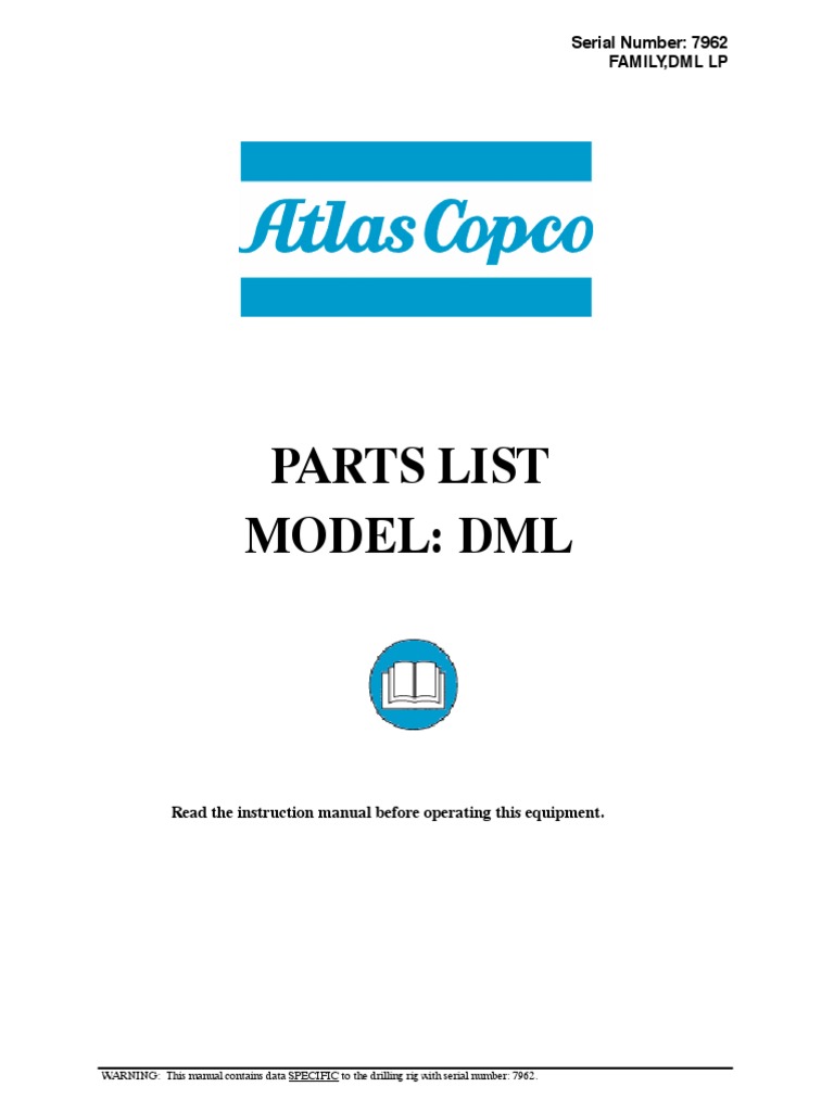 DML LP Drilling Rig Parts Manual | PDF | Screw | Machines