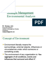 Strategic Management Environmental Analysis: Dr. Sanjay Jain