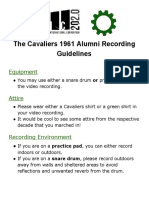 Cav Alumni Guidelines