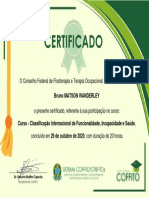 Curso Classificação Internacional de Funcionalidade, Incapacidade e Saúde-Certificado Curso CIF 2231 PDF