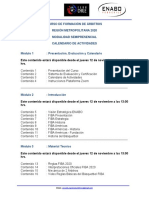 Calendario de Actividades - Arbitros - Region Metropolitana 2020