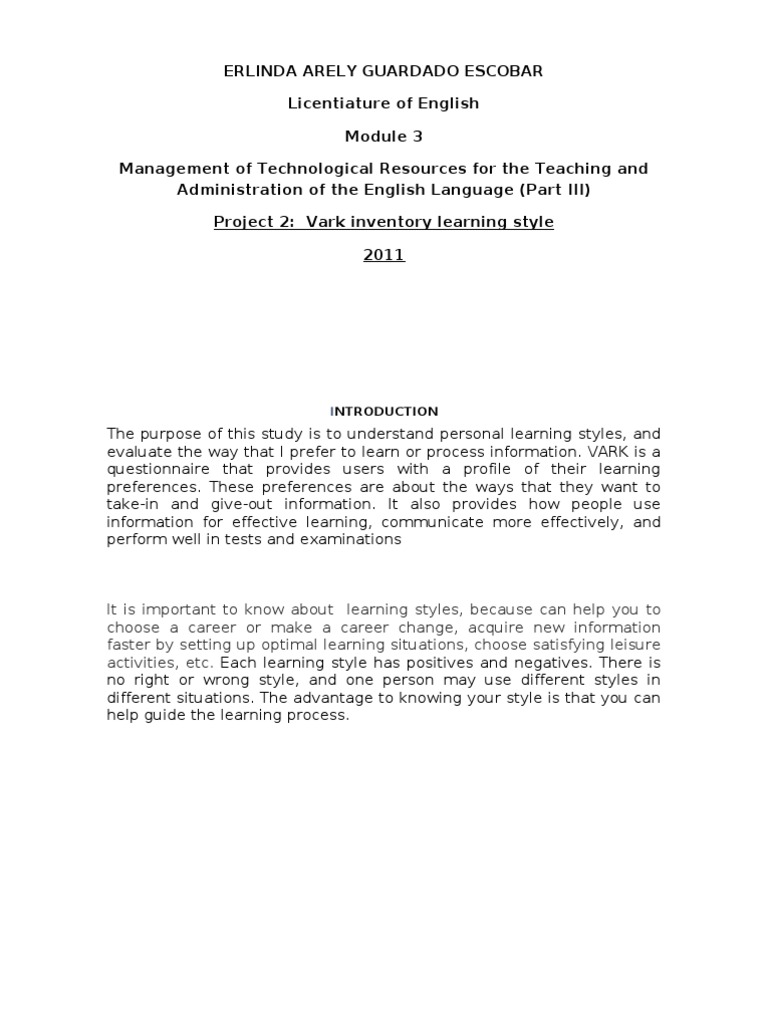 Learning styles picture