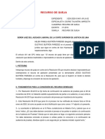 Escrito de Recurso de Queja y Recurso de Casación