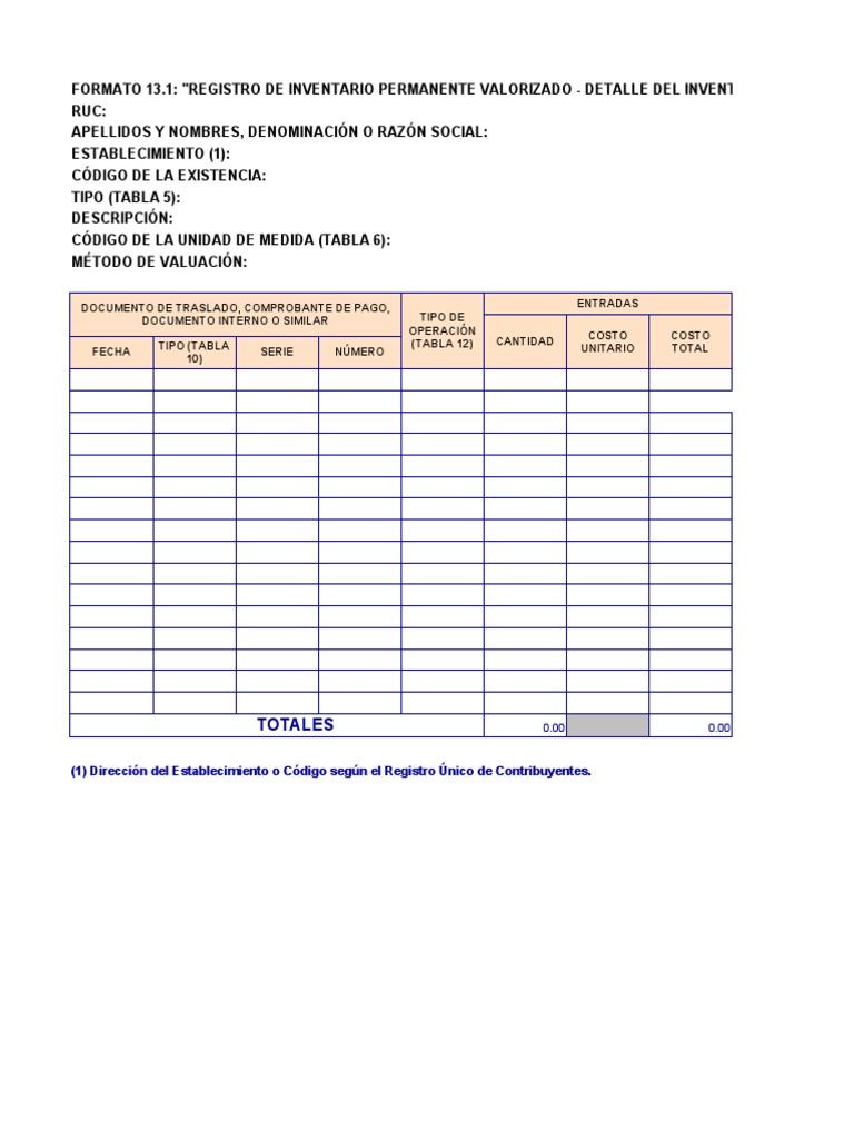 Formato de Kardex para Almacén | PDF