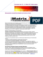 Einladung Matrix Transformation  1+2 Seminarbeschreibung  12-13 März in Halle-Leipzig
