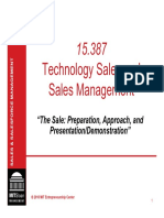 Technology Sales and Sales Management: "The Sale: Preparation, Approach, and Presentation/Demonstration"
