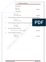 Module 1 - Simultaneous Equations