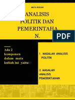 ANALISIS POLITIK Dan PEMERINTAHAN