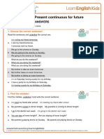 Grammar Practice Present Continuous Future Arrangements Answers PDF