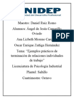 Ejemplos prácticos de terminación de relaciones individuales de trabajo