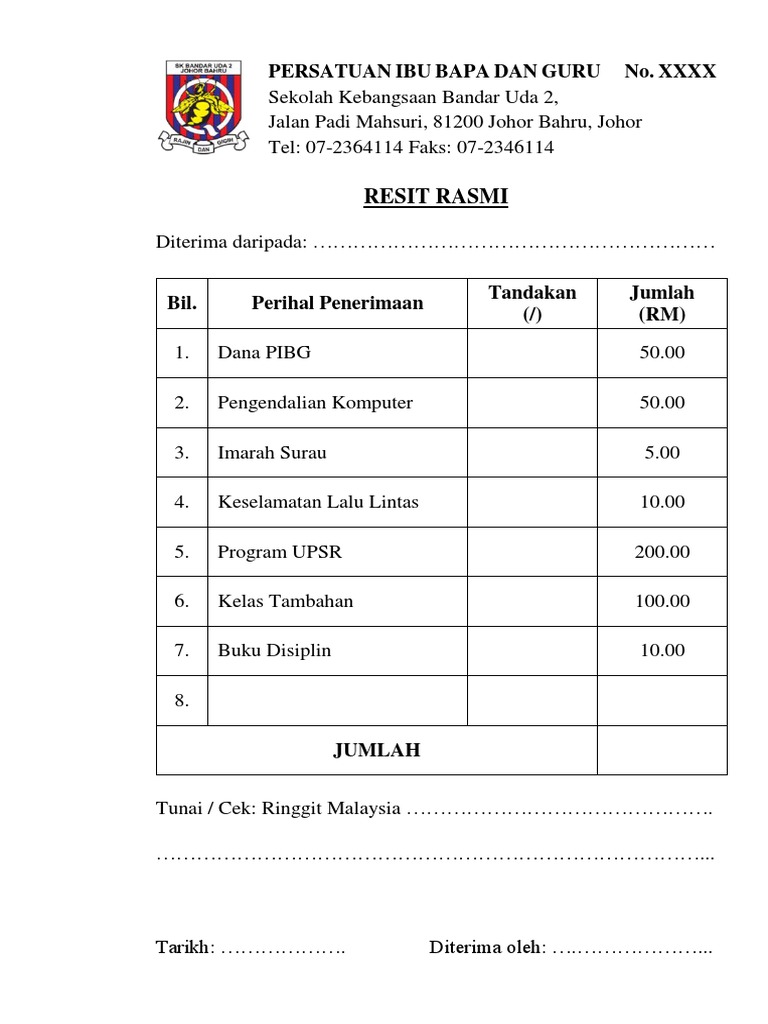 Resit Rasmi 1 PDF | PDF