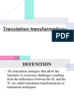 Traslation Transformations