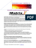 Einladung Matrix Transformation 1+2 Seminarbeschreibung Luzern Schweiz