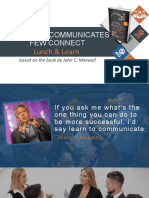 Everyone Communicates Few Connect: Lunch & Learn